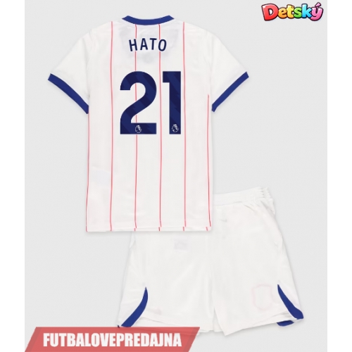 Lacne Dětský Futbalové dres Chelsea Jorrel Hato #21 2026-27 Krátky Rukáv - Tretina (+ trenírky)